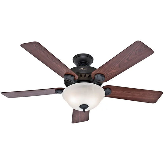 Hunter Pro's Best 52 Home Ceiling Fan with LED Light and Pull Chain, New Bronze