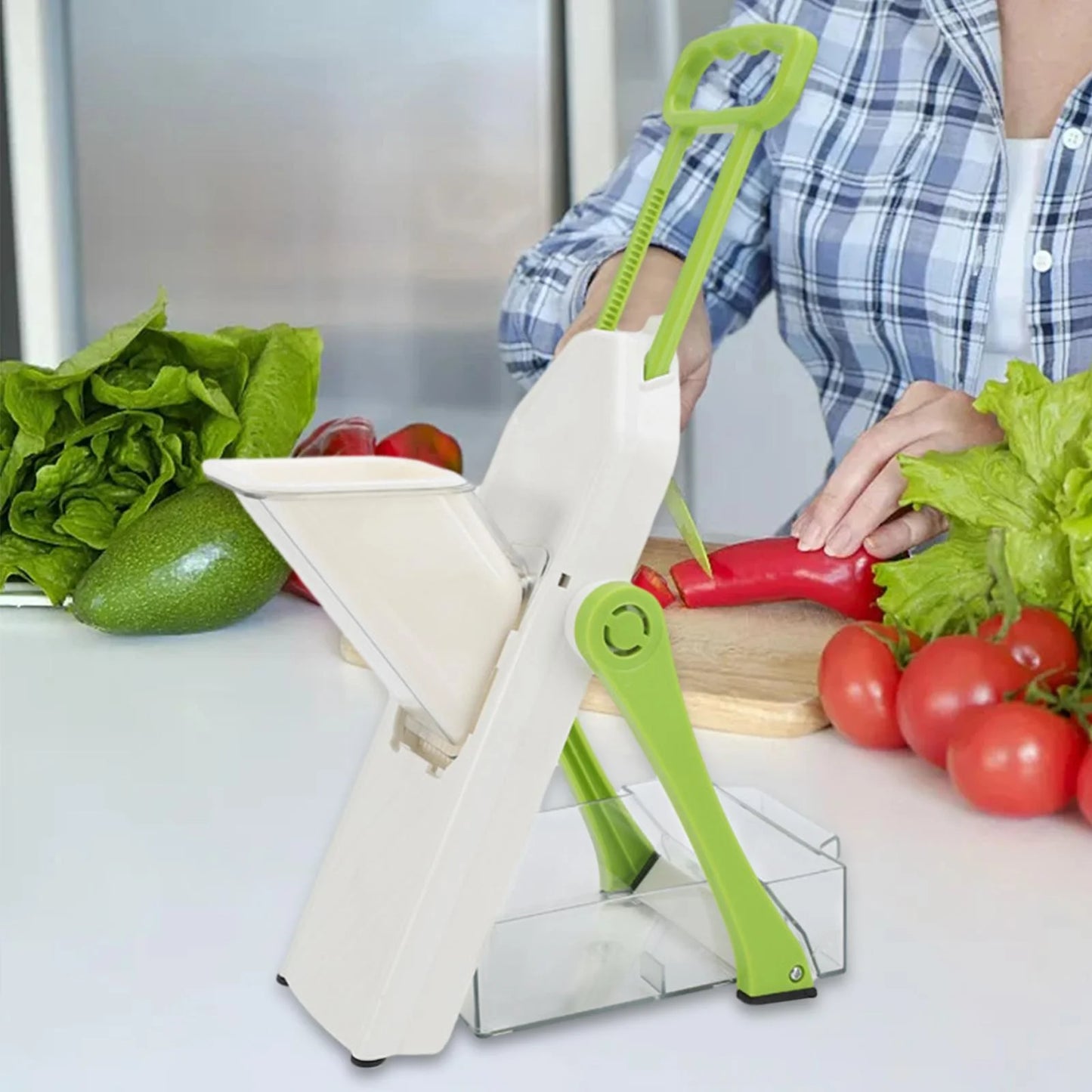 deevoka Kitchen Vegetable Adjustable Mandoline for Garlic