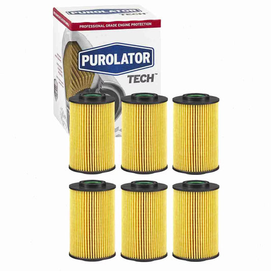 6 pc Purolator TECH TL25848 Engine Oil Filters for 041-0825 26320-3C250 26320-3C300 26320-3C30A 26320-3C700 26320-3F100 26330-3C250 27029 27250 57029 57042 57250 61857250 67029 7029 7250 84250