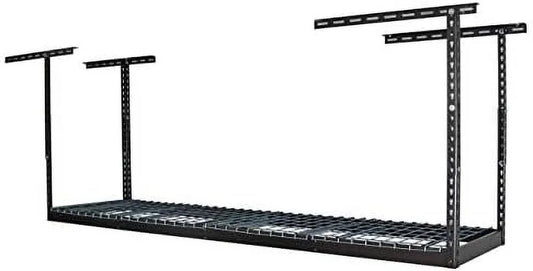 NLIBOOMLife MonsterRax Overhead Garage  Rack 2x8  Ceiling Mounted Shelving  Adjustable Hanging Organizer  Heavy Duty Steel  350 Pound Capacity  Color  White  Adjusts 18-33 from Ceili