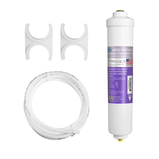 APEC 10 Alkaline High Purity pH+ Calcium Carbonate Inline Filter Kit with 3/8 Quick Connect (PHPLUSKIT-38)