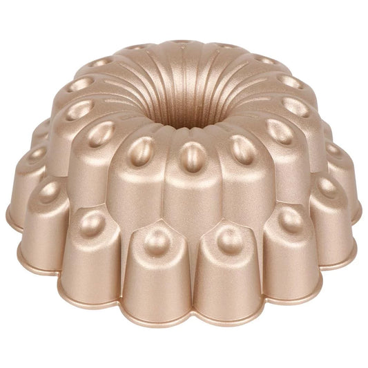 NutriChef Marquise Fluted Bundt Cake Pan, Extra Thick and Non-Stick Aluminum Bakeware with 2 Layers