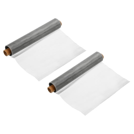 Uxcell 11.8x3.3ft 304 Stainless Steel Wire Mesh Screen 60 Mesh Woven Air Vent Filter Mesh for Window Garden Cage 2 Pack
