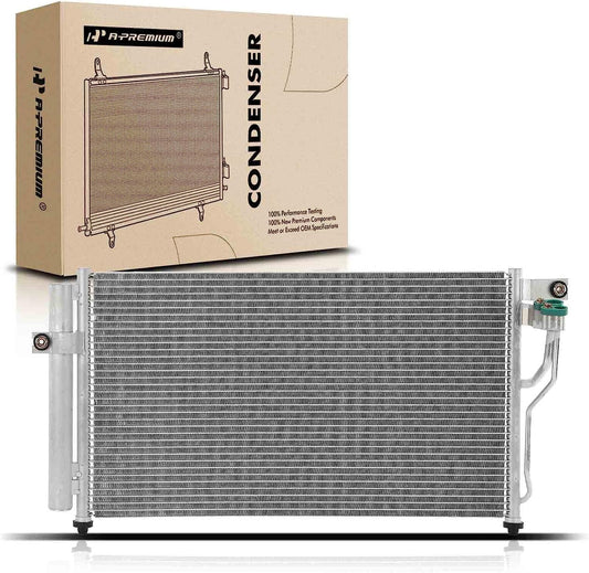 A-Premium Air Conditioning A/C Condenser Compatible with Hyundai Accent 2006-2011 L4 1.6L, Replace# 97606-1E000