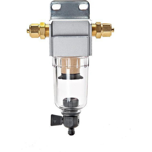 Wolo 813-FIL Air filter for air horns Air Filter - Automatic Inline Air Filter For High Pressure Air Horn Systems. Compact Size For Easy Installation With Brass 1/4 O.D. Air Hose Fittings