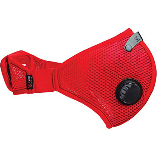 RZ Mask M2 Mesh Air Filtration Face Mask with Carbon Filters Large, Red