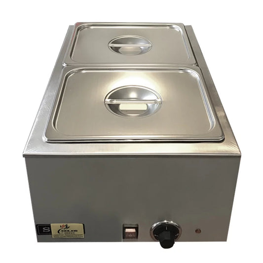 Bain Marie Counter Top Steam Warmer Stainless Steel Food Warmer NSF ZCK-165A-2