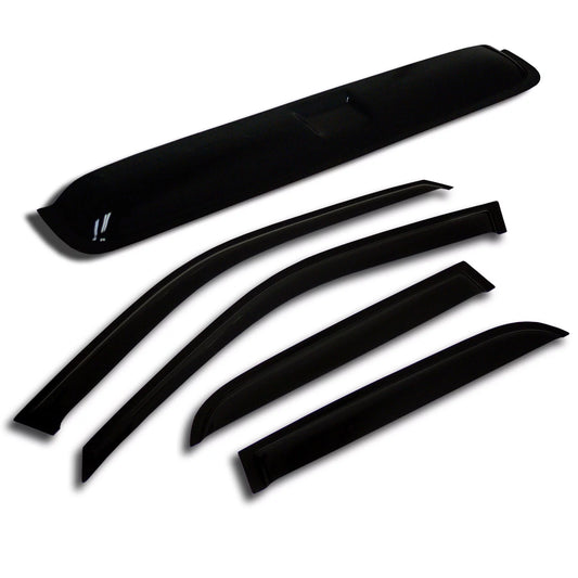 TuningPros WSVT2-522 Window Visor and Sunroof Type 2 For 2008-2011 Subaru Outback Sport - Outside Mount 5 Pcs Set