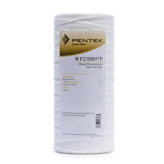 Pentek 355216-43 10 inch 25 Micron Poly String Wound Cart Filter