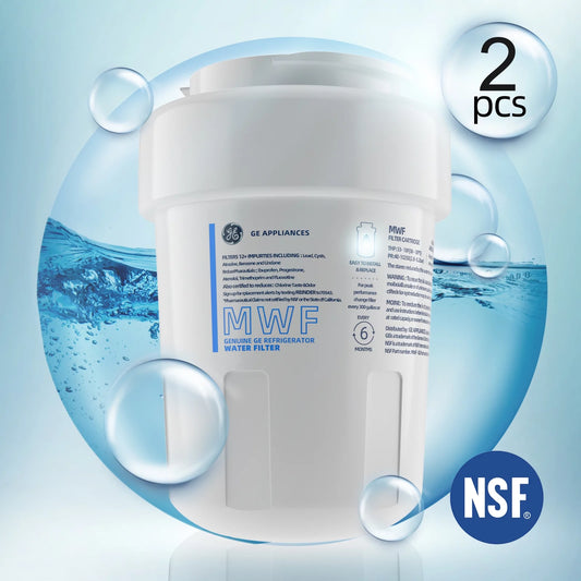 MWF Refrigerator Water Filter Replacement, Compatible for Smart Water MWFP , MWFA, GWF, HDX FMG-1, WFC1201, GSE25GSHECSS, PC75009, RWF1060 Pack of 2