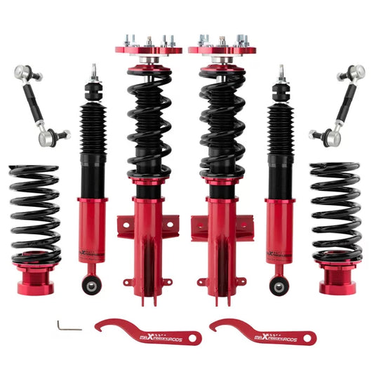 Fithood 24 Ways Adjustable Damper Coilover Suspension Shocks Fit for Ford Mustang 2005-2014