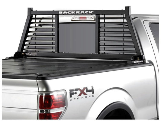 BACKRACK by RealTruck Half Louvered Rack Frame Only Black No Drill Compatible with 2019-2023 Chevrolet/GMC Silverado/Sierra 1500; 2008-2019 & 2022-2024 Toyota Tundra; 2004-2024 Ford F-150 & Others