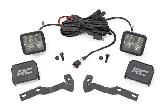 Rough Country 2 LED Ditch Light Kit for 2016-2023 Tacoma | Spot Beam - 81080