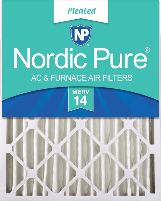 Nordic Pure 24x24x4 (3 5/8) Pleated MERV 14 Air Filter 1 Pack