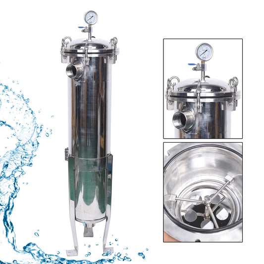 High Pressure Bag Filter Housing 2in NPT In/Out Stainless Steel 150PSI