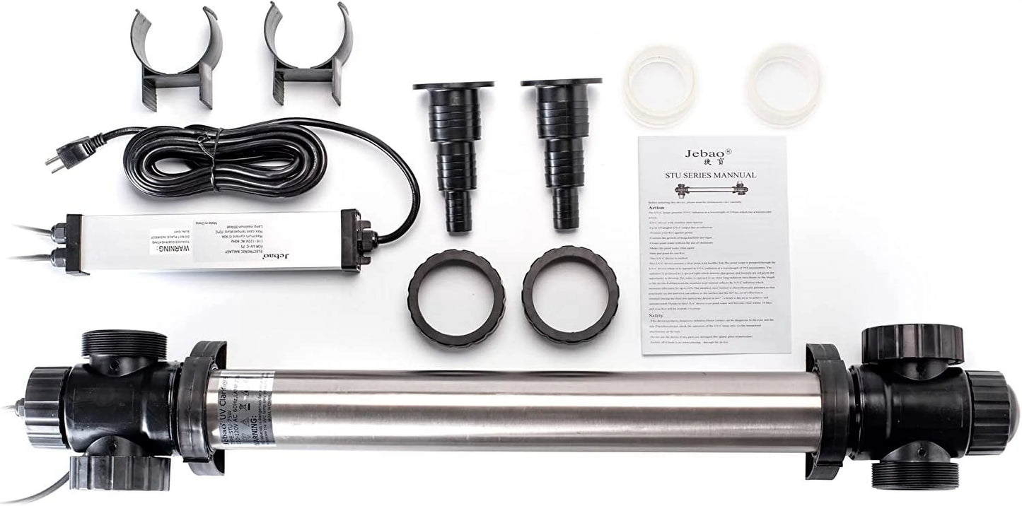 Jebao STU Stainless Steel UVC Clarifier (75-watt)