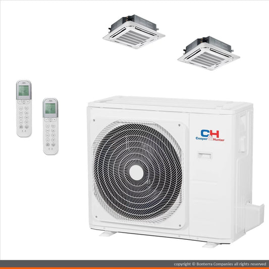 Cooper & Hunter Mini Split Air Conditioner Heat Pump 2 Zone 12000 24000 BTU