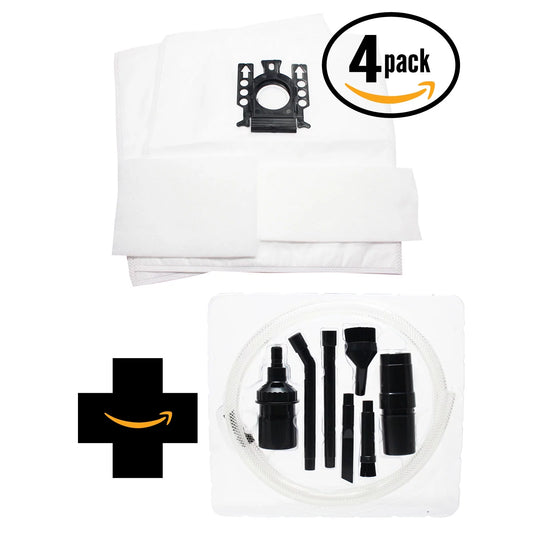 8 Replacement Miele Complete C3 Calima Vacuum Bags with 8 Micro Filters & 7-Piece Micro Vacuum Attachment Kit - Compatible Miele Type GN Vacuum Bags (4-Pack, 2 Bags Per Pack)