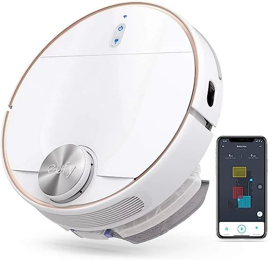 Open Box Eufy RoboVac L70 Hybrid iPath Laser 2 in 1 Vacuum and Mop WiFi 2200 PA - White
