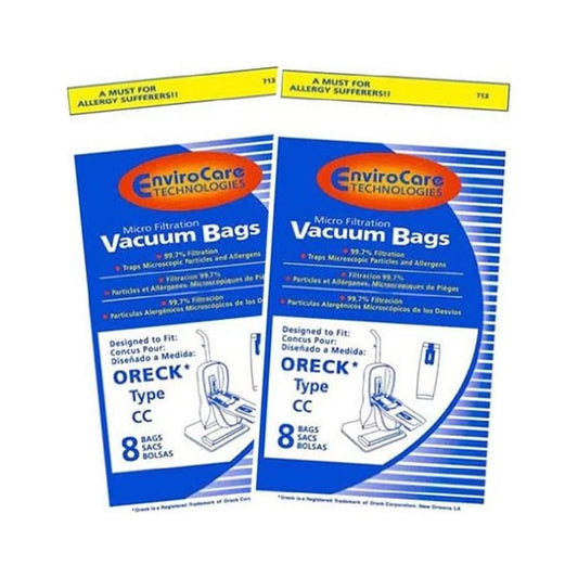 Oreck XL Vacuum Bags (16 Bags) Type CC Part # CCPK8DW *Fits All Oreck XL Upright Vacuums by Oreck by EnviroCare