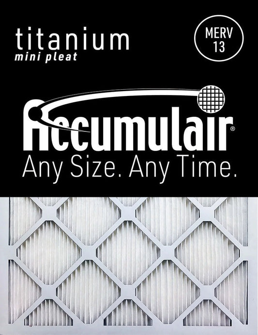 20x23x1 (Actual Size) Accumulair Titanium 1-Inch Filter (MERV 13) (6 Pack)