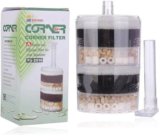 Water & Wood New 2 In 1 Underwater Air Driven Oxygen Releases Aquarium Fish Pond Biochemical Stone Sponge Corner Filter