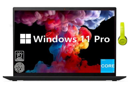 Lenovo ThinkPad X1 Carbon Gen 9 Ultrabook Business Laptop, 14 Inch FHD IPS, 400 nits, i7-1185G7, 32GB RAM, 512GB SSD, Windows 11 Pro, Backlit Keyboard, Fingerprint Reader, USB-C, TDU