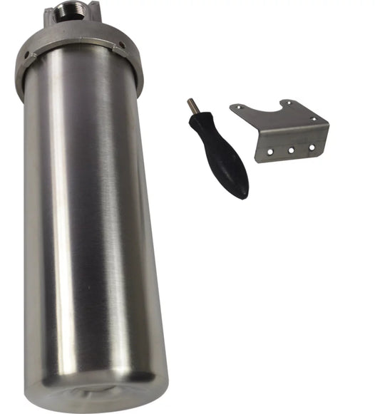 PreAsion Heavy-duty Filter Housing for Filtering Water Dirt Rust Scale Particles 10L Cartridges 3/4NPT with Bracket Wrench Pin