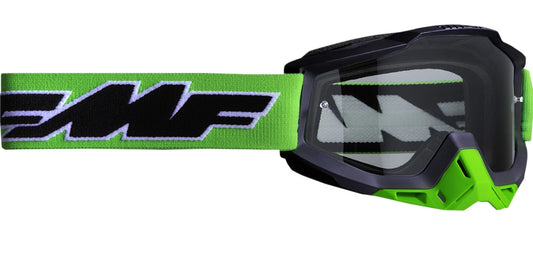 FMF Racing PowerBomb Rocket Goggles Rocket Lime / Clear Lens (OSFM, Green Rocket Lime / Clear Lens)