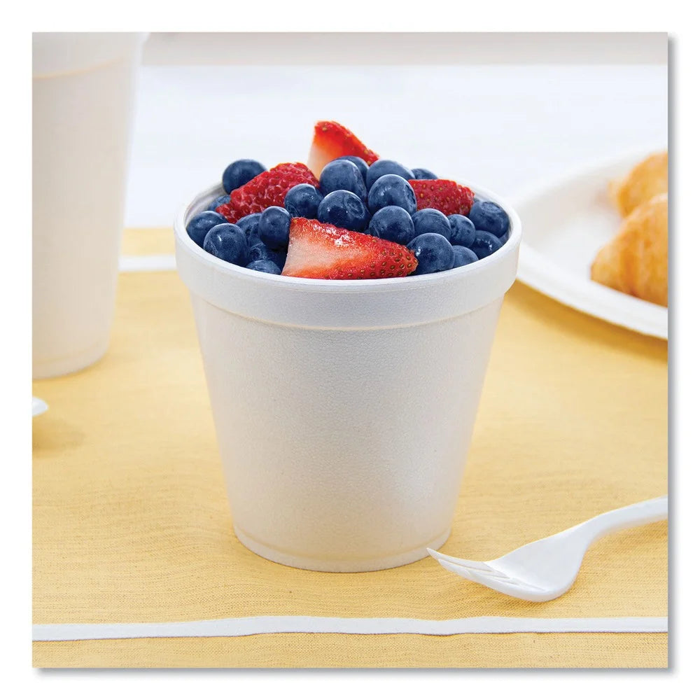 Dart 16MJ20 16 oz. Foam Containers - White (500/Carton)
