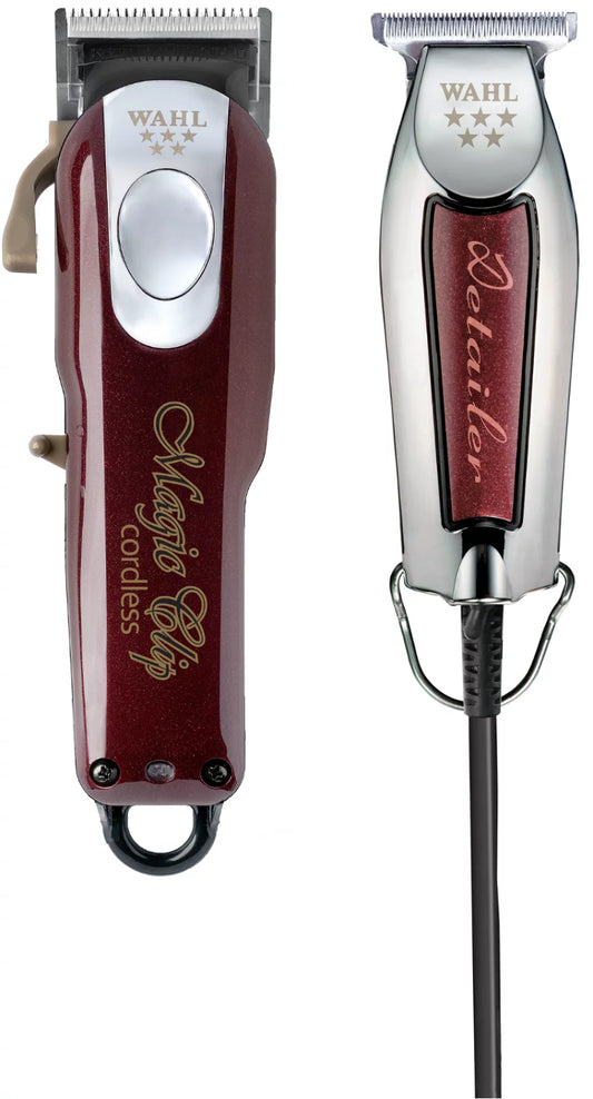 Wahl 8148 & 8081 5 Star Series Magic Clip Cordless Clipper & Detailer Combo Set