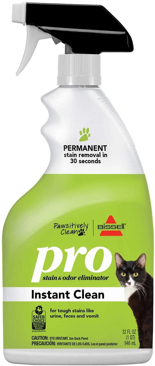 bissell pawsitively clean pro cat instant stain & odor eliminator, 32oz, 2183