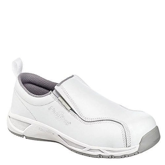 FSI FOOTWEAR SPECIALTIES INTERNATIONAL NAUTILUS Nautilus 1651 Women's Slip-On Athletic Work Shoes Composite Toe White