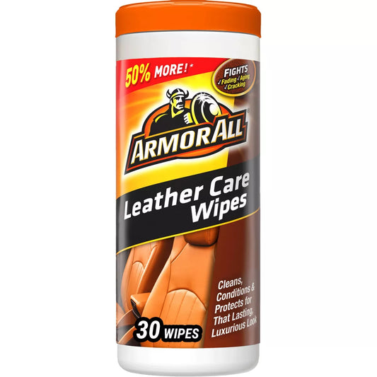 Armor All Leather Care Automotive Wipes, 30 Ea, 6 Pack