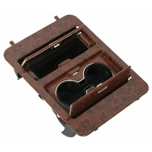 Woodgrain Center Console Cup Holder Storage Full Size For Chevy Trucks & Suv's