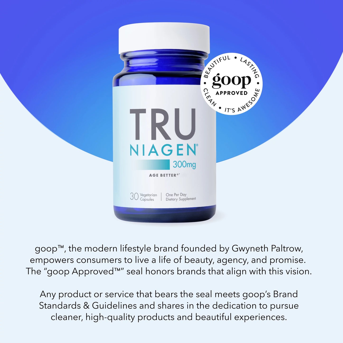Tru Niagen NAD Booster Supplement, 300 Mg, 30 Ct