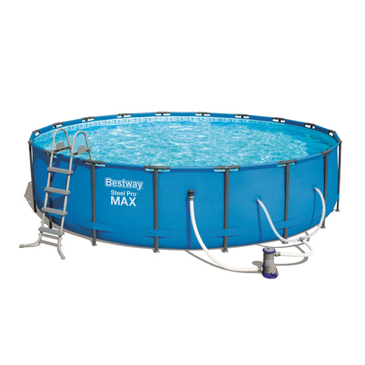 Bestway 18' x 4' Circle 48 Deep Metal Frame Above Ground Pool