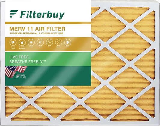 Filterbuy 16x22x1 MERV 11 Pleated HVAC AC Furnace Air Filters (1-Pack)