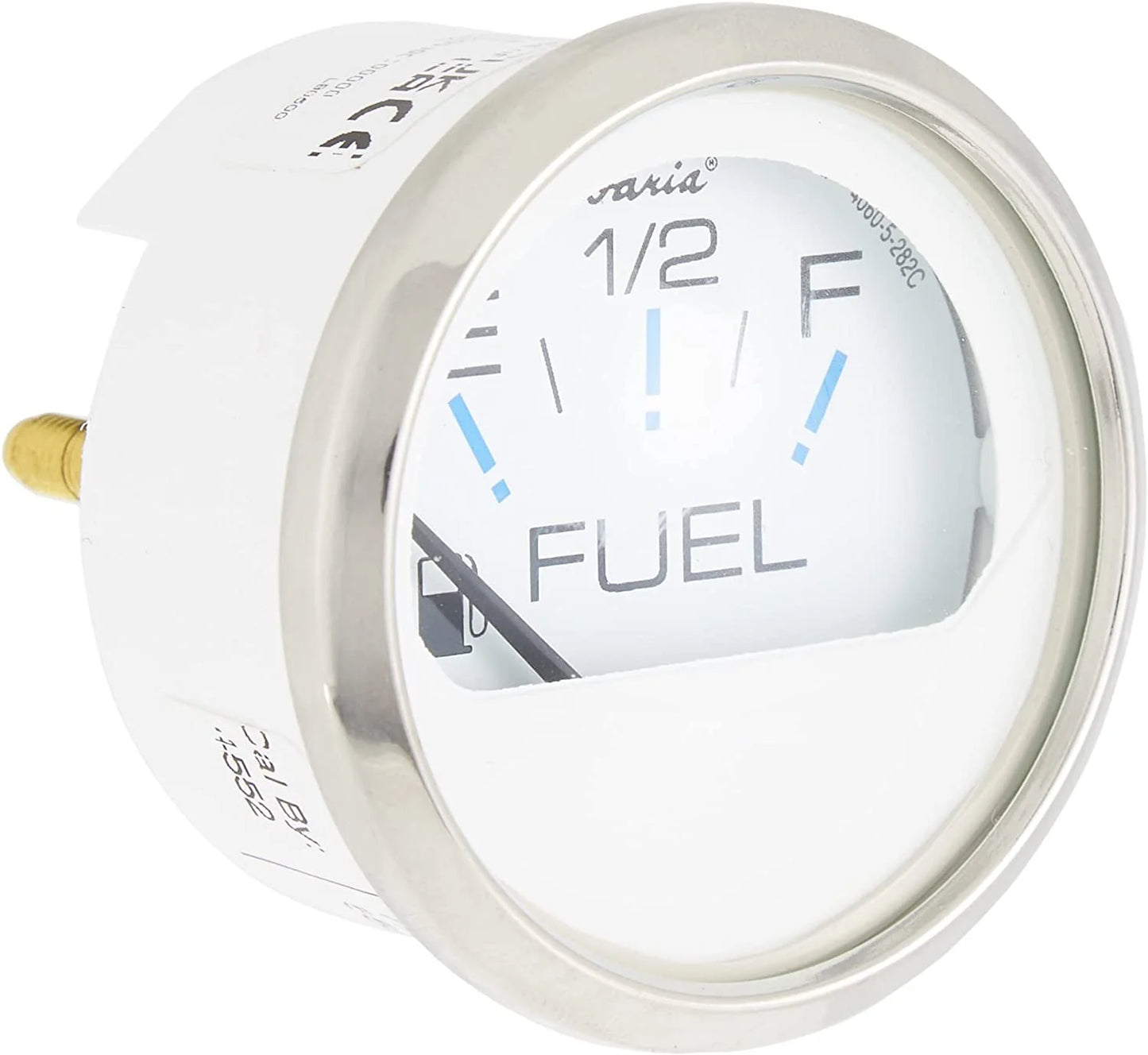Faria  13801; Fuel Gauge Chesapeake Stainless Steel White