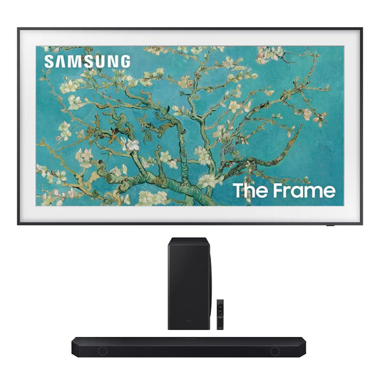 Samsung QN43LS03BAFXZA 43 Inch The Frame 4K UltraHD Smart QLED TV with a Samsung HW-Q800C 5.1.2ch Soundbar and Subwoofer with Dolby Atmos (2022)