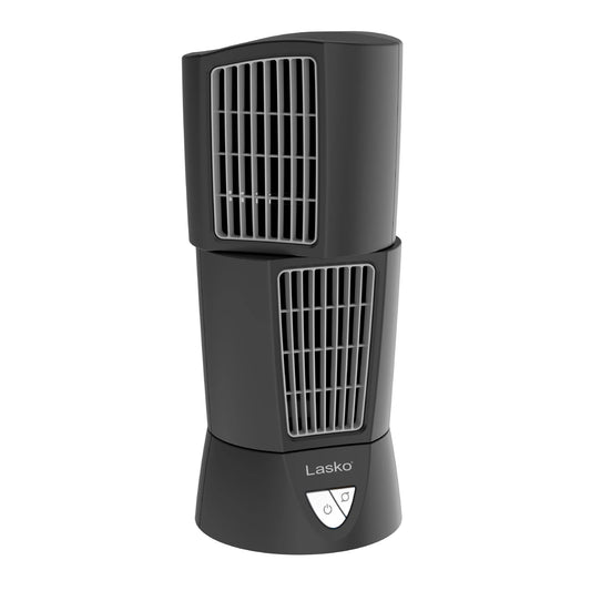 Lasko 14 Platinum Desktop Wind Tower 3-Speed Oscillating Table Fan, Black, 4916, New