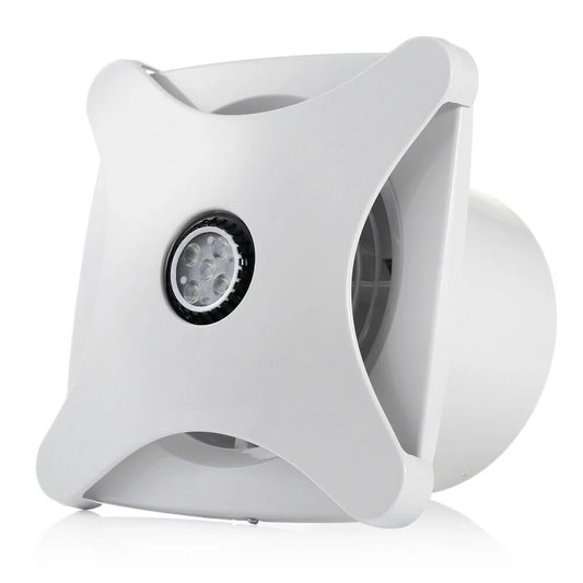 Exhaust Fan Extractor Silent 6in Bathroom Ventilation Fan Ceiling and Wall Mount Bathroom Ceiling Ventilation Fan Air Vent Wall Mount Exhaust Toilet Bath White Bathroom Ceiling Ventilation Exhaust Fan