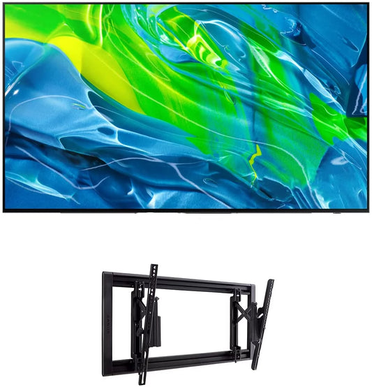 SAMSUNG 55-Inch Class OLED 4K S95B Series - Quantum HDR OLED Self-Illuminating LED Smart TV with a Sanus VLT7-B2 42- 90 Large Advanced Tilt 4D TV Wall Mount (2022)