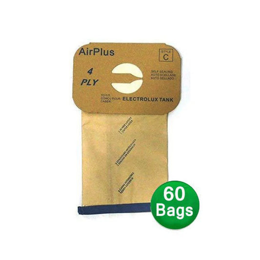 60 Electrolux Type C Tank Model Vacuum Cleaner Bags 4 Ply // 805FPC