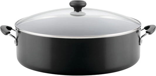 Easy Clean Aluminum Nonstick Covered Family Pan, 14-inch, Black