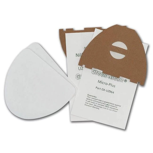 Green Klean  Nilfisk Advance UZ964 Hip Vac Replacement Vacuum Bags - 10 per Case - Case of 20