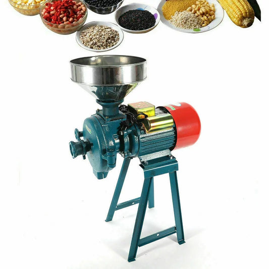 WUZSTAR 1500W 220V Electric Grain Mill Grinder Dry Cereals Coffee Rice Wheat Corn Mills W/Funnel