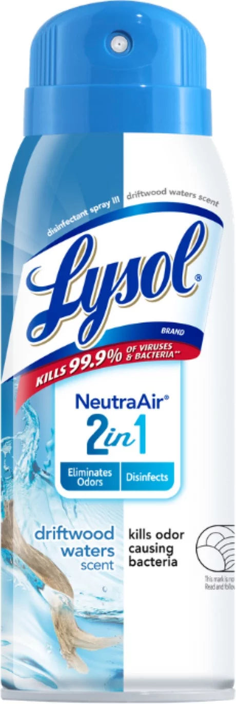Lysol Disinfectant Spray, Neutra Air 2 in 1, Driftwood Waters, 10oz 1 ea (Pack of 4)