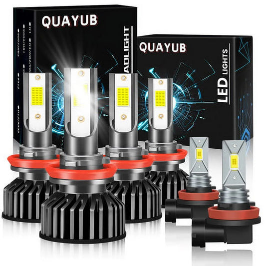 For Ford Fusion 2018-2020 6x 6000K LED faros Hi-Lo + luz antiniebla