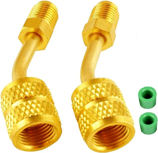Wadoy R410a Adapter for Mini Split HVAC System 5/16 Female Quick Couplers x 1/4 Male Flare